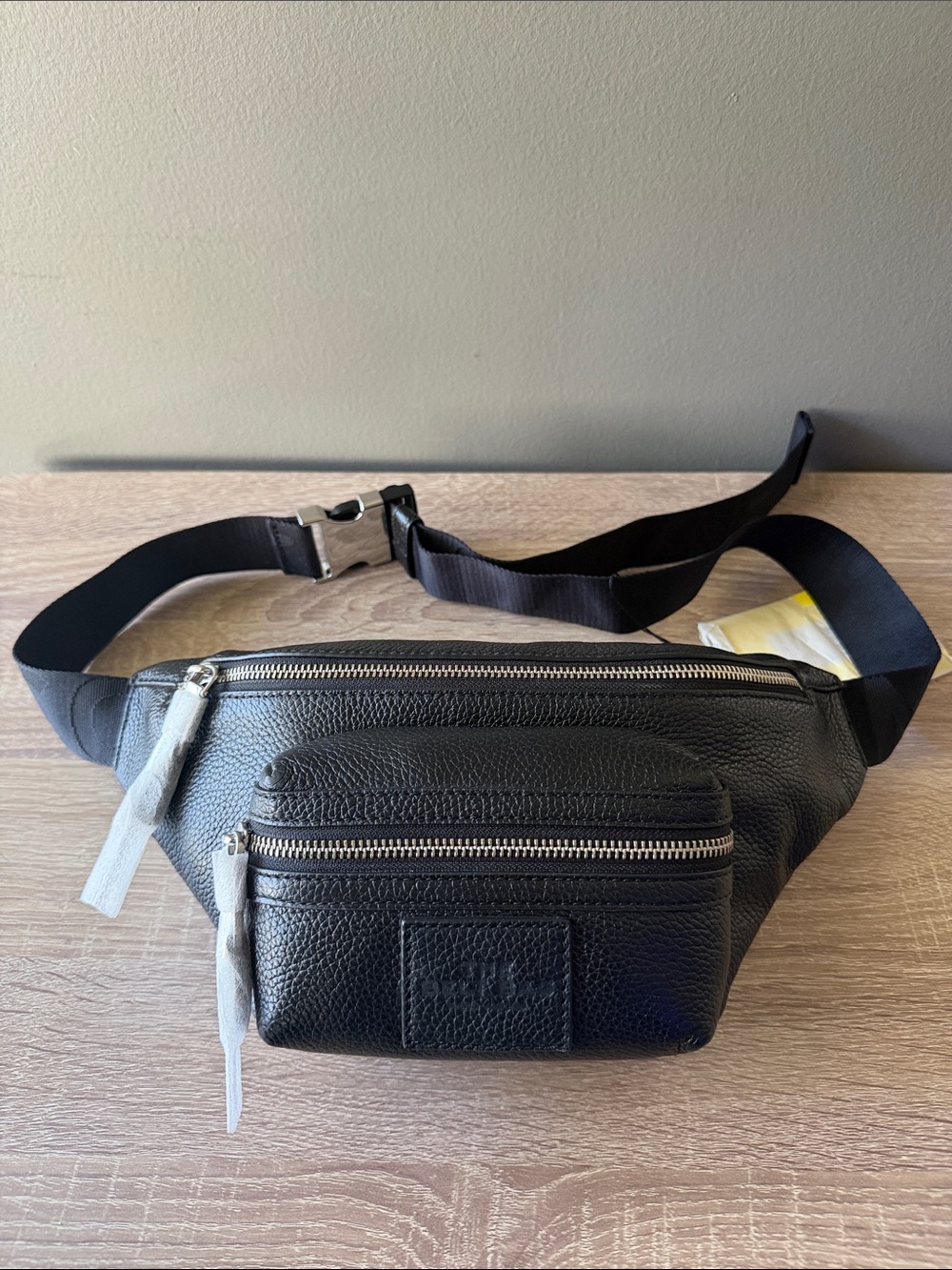 Marc Jacobs The Leather Belt Bag Black Leather Waist Pack New